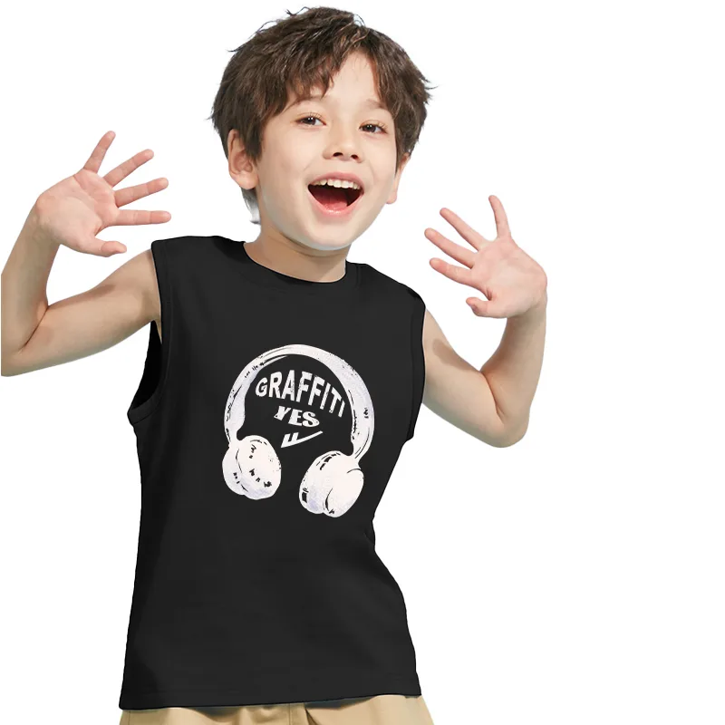 Детский спортивный костюм Casual для детей 3-7 лет WARRIOR, Black/H Headphone-Black/H White Huili Small K — фото 4