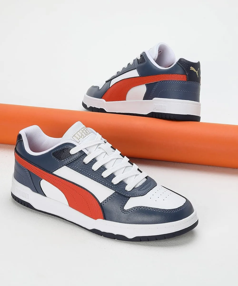 Кроссовки RBD Game Low Track Shoe Puma, белый/синий/золотой — фото 3