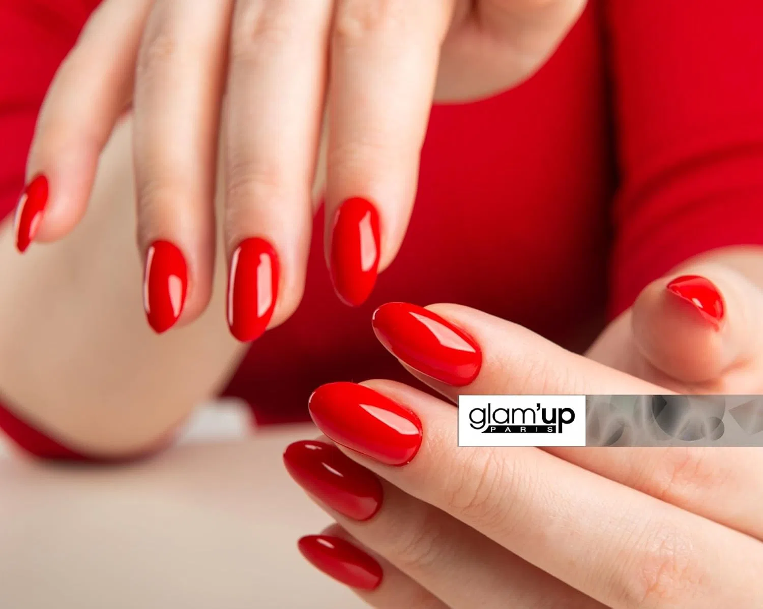 Накладные ногти «Full Cover» №176 от Glam'Up Paris Glam Up, Red Almond — фото 4