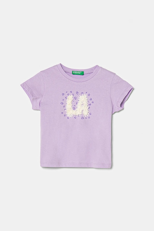 

Детская хлопковая футболка United Colors Of Benetton, фиолетовый