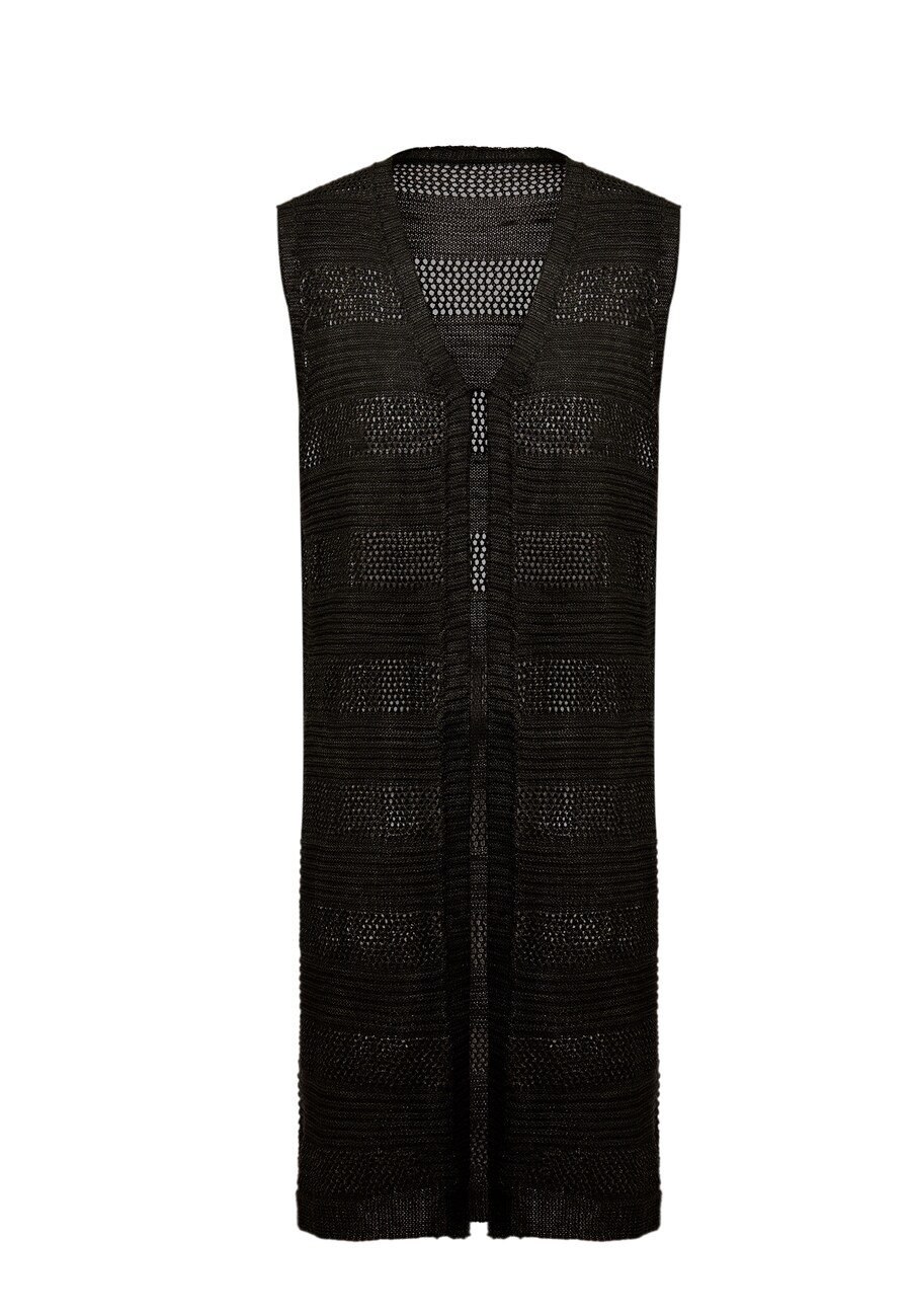 

Вязаный кардиган caneva Knitted Vest, пятнистый черный