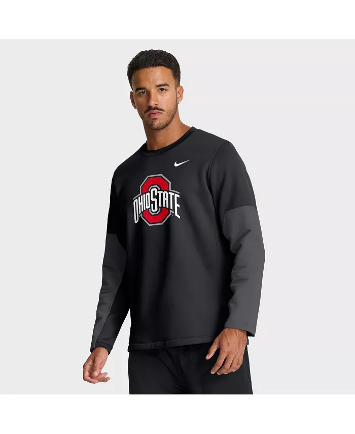 

Мужская черная футболка Ohio State Buckeyes 2025 Sideline Coach Performance с длинными рукавами Nike