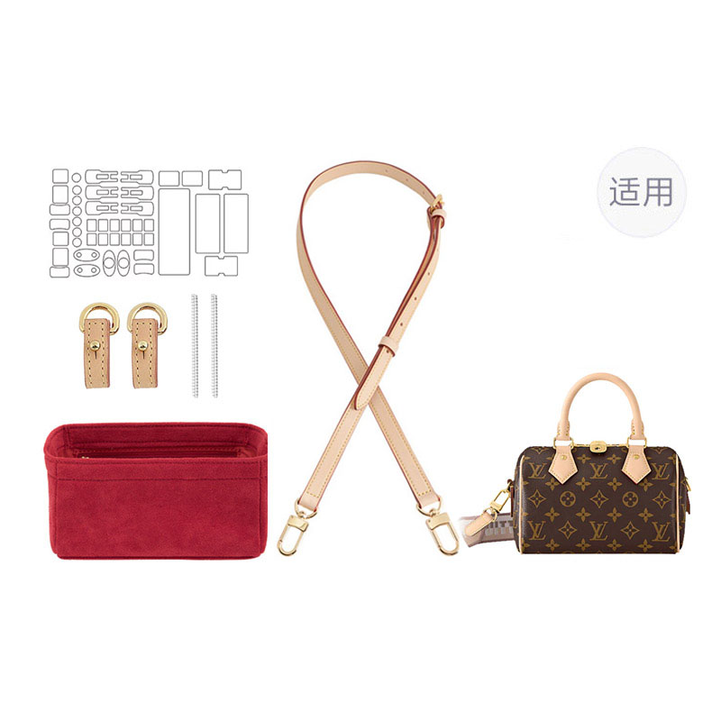 

Luxury Care Artisan Workshop Женский набор аксессуаров из коровьей кожи бело-красный, Vegetable Tanned Leather Four-Piece Set[2-Section 1.5cm Shoulder Strap 100-120cm+Abrasion-Resistant Buckle+Suede Liner+Protective Film]