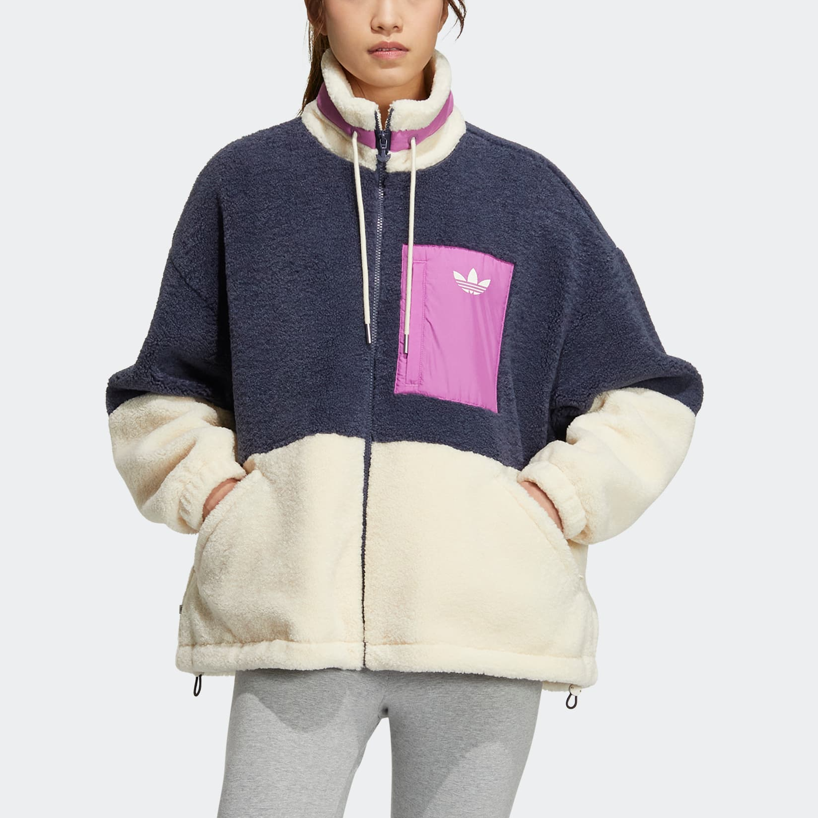 Adidas Originals Короткая куртка Sherpa для женщин Multicolor — фото 4