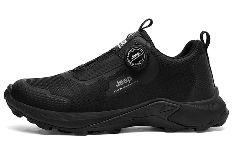 

Jeep Дышащие износостойкие нескользящие низкие уличные туфли мужские черные, цвет Black