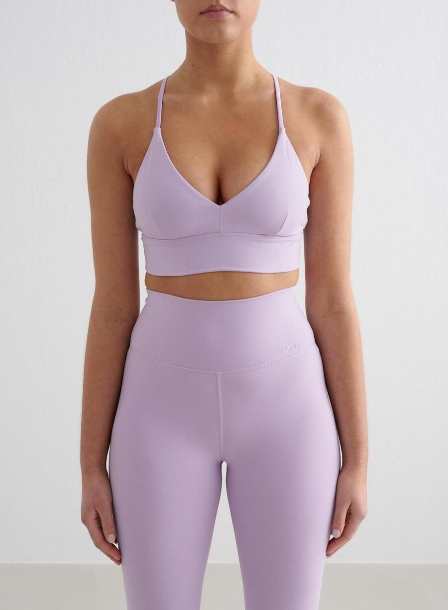 

AIM'N Женский спортивный бюстгальтер для йоги с низкой поддержкой, влагоотводящий, фиолетовый