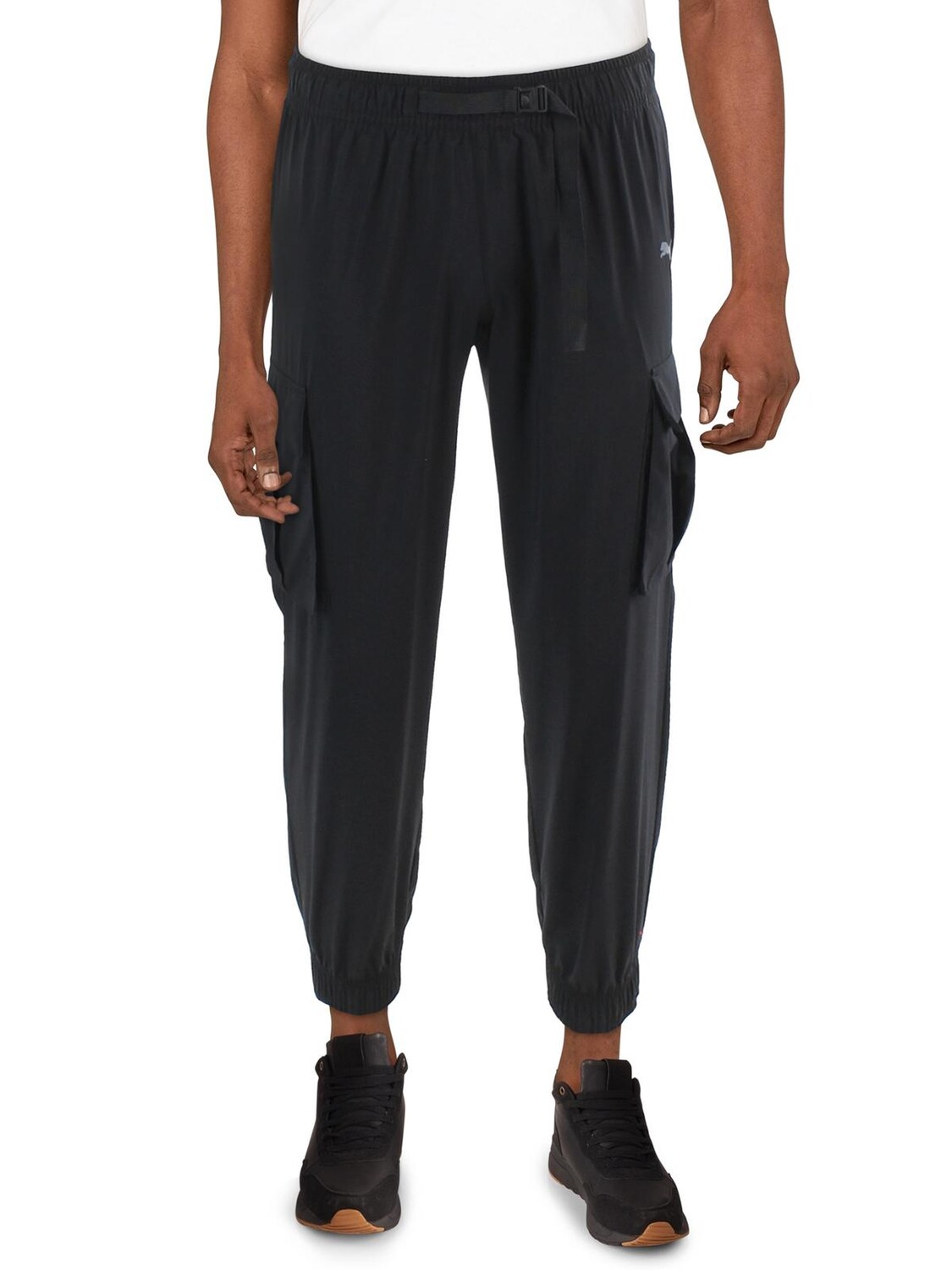 

Мужские тканые брюки-карго со средней посадкой Puma, черный