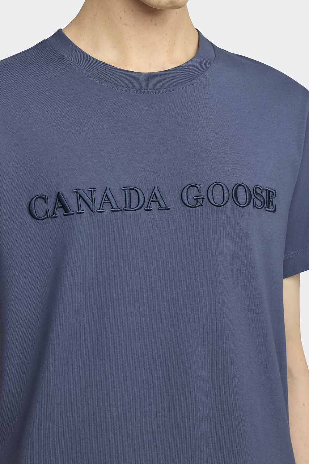 Футболка Canada Goose Emersen Embroidered Crewneck T-Shirt, Ozone Blue — фото 4