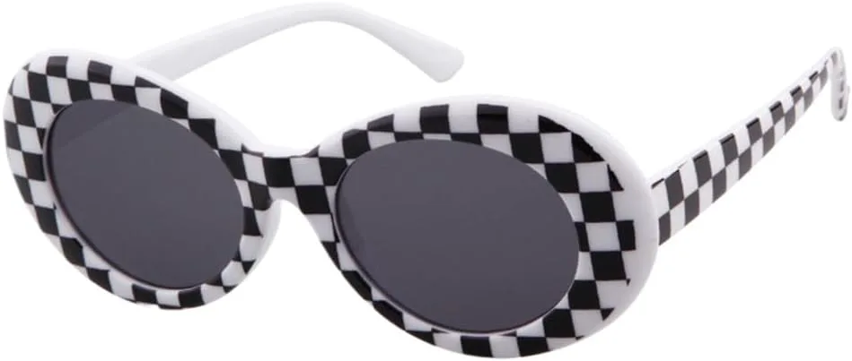 

Круглые солнцезащитные очки в стиле панк для женщин и мужчин с градиентными линзами UV400, для спорта, отдыха, бега и путешествий UYPTK, C17 Black White Grid