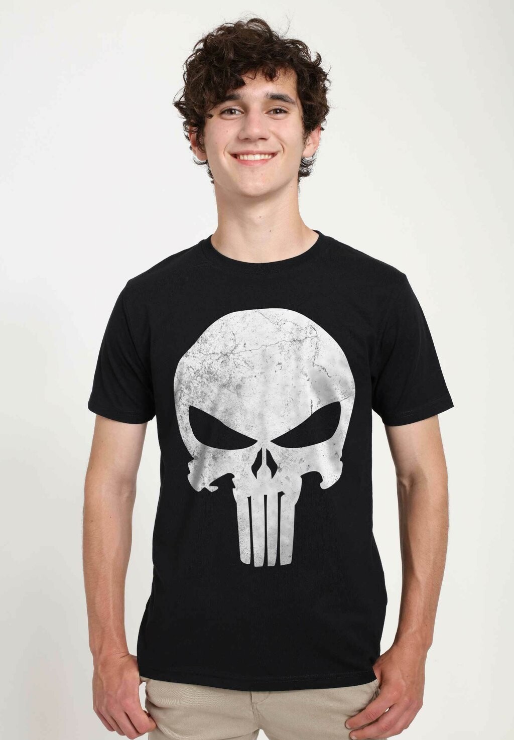 

PUNISHER DISTRESSED SKULL Marvel Other Marvel, Футболка с принтом черный