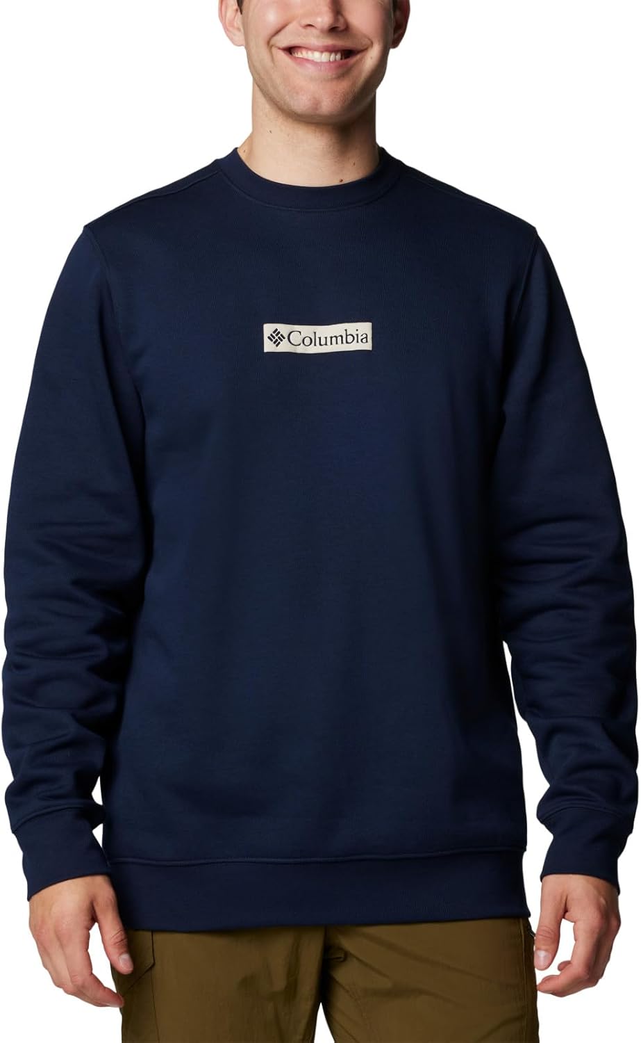 

Толстовка Columbia mens Trek Crew, Collegiate Navy/Puff Box Gem Logo