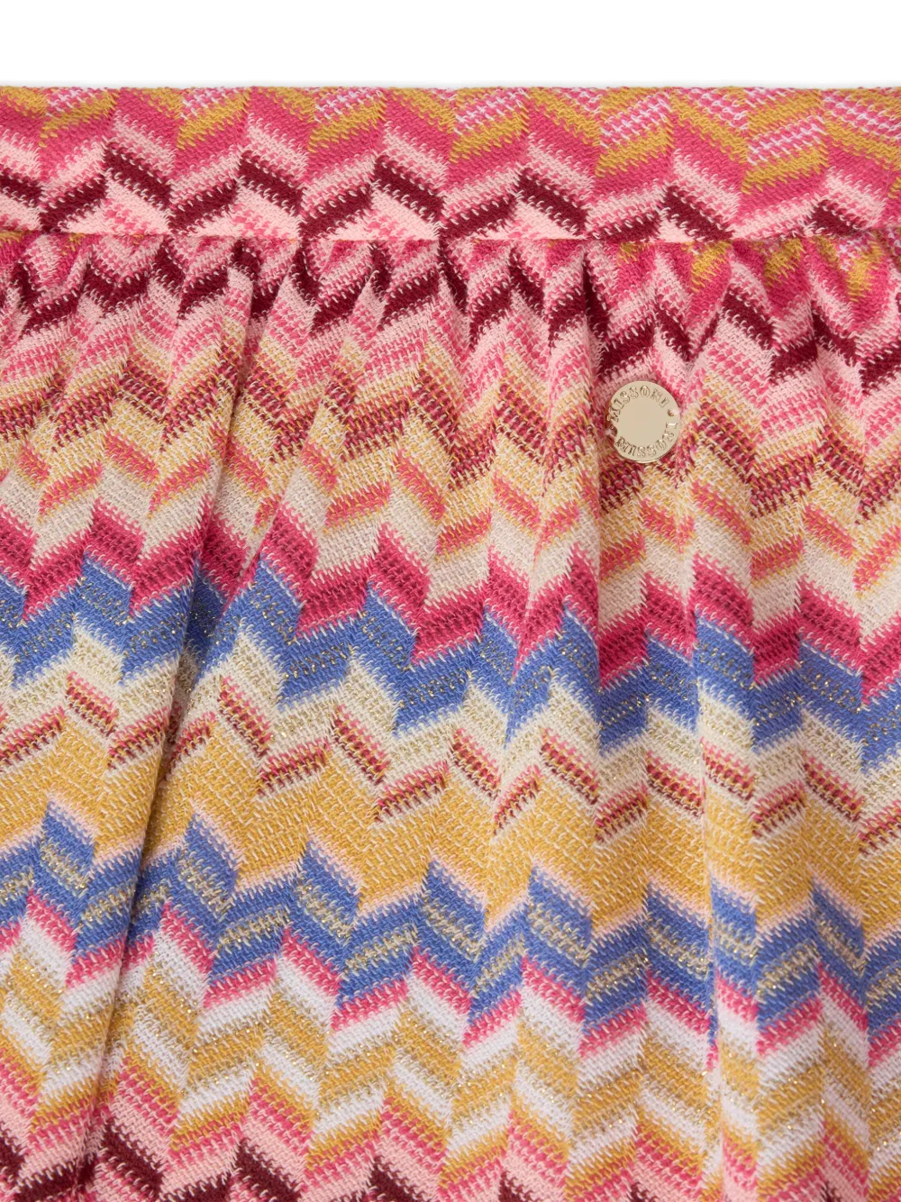 Юбка с зигзагообразным узором Missoni Kids, розовый — фото 3