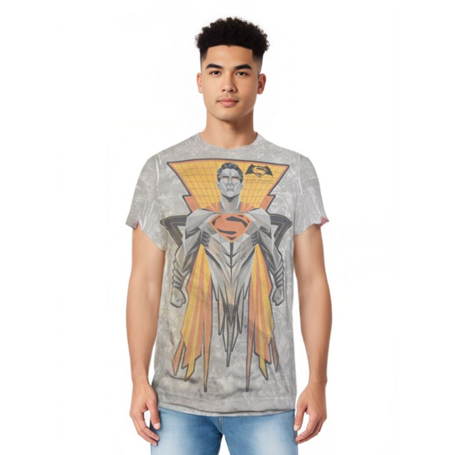 

Мужская футболка с коротким рукавом Super Tech Sub Adult из полиэстера и хлопка Batman V Superman, White