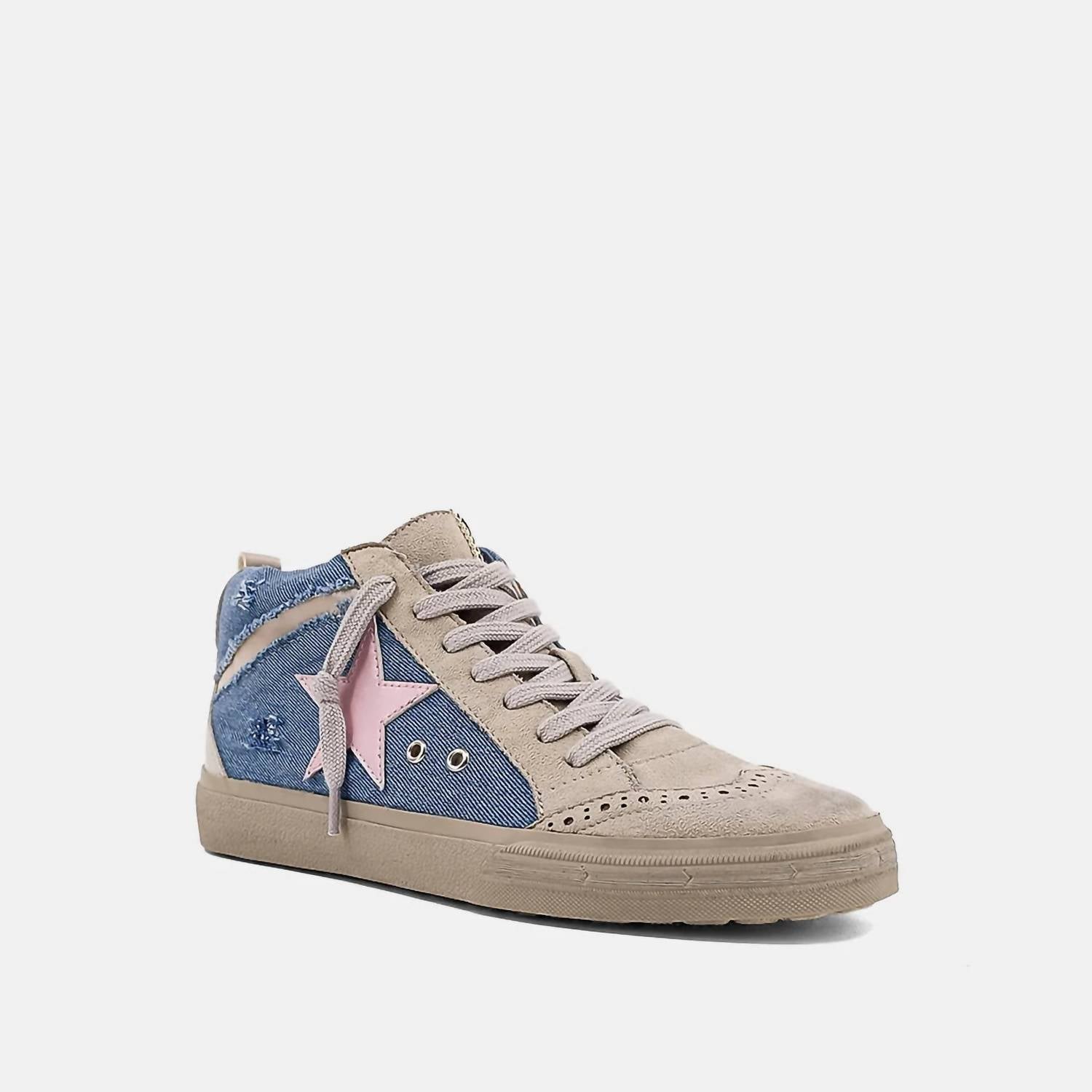Детские кроссовки Paulina Mid из джинсовой ткани SHU SHOP, denim — фото 3