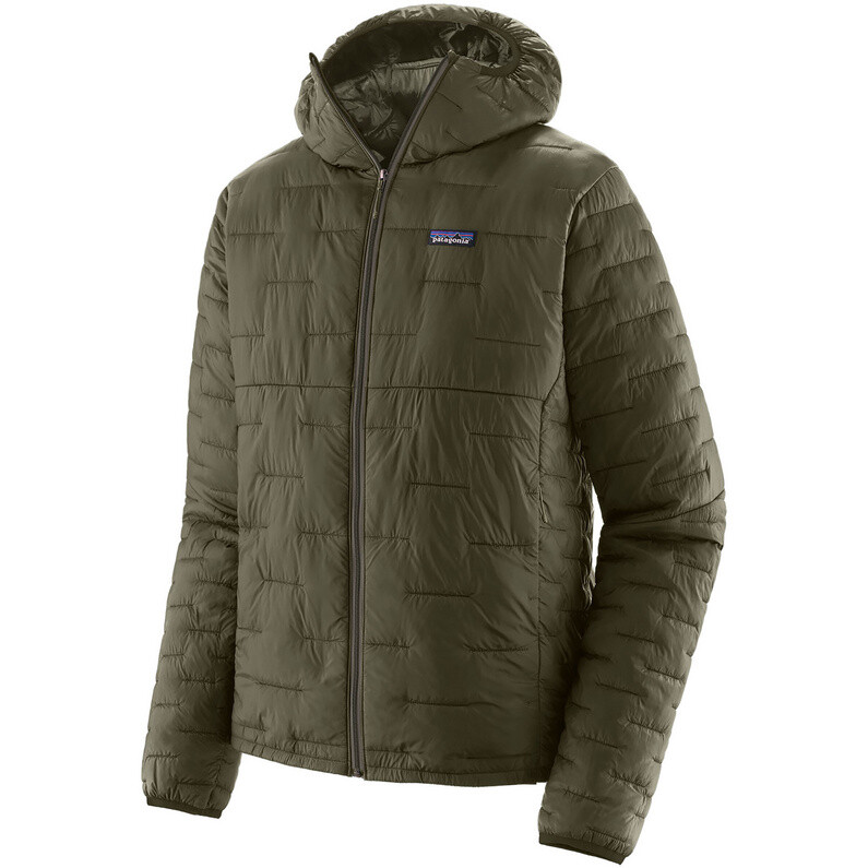 

Мужская куртка с капюшоном из микро-пуховика Patagonia, зеленый