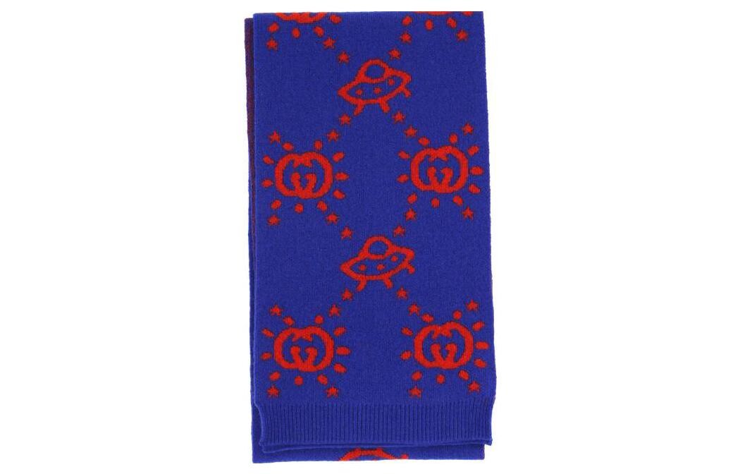 

GUCCI TD Вязаный шарф, Blue