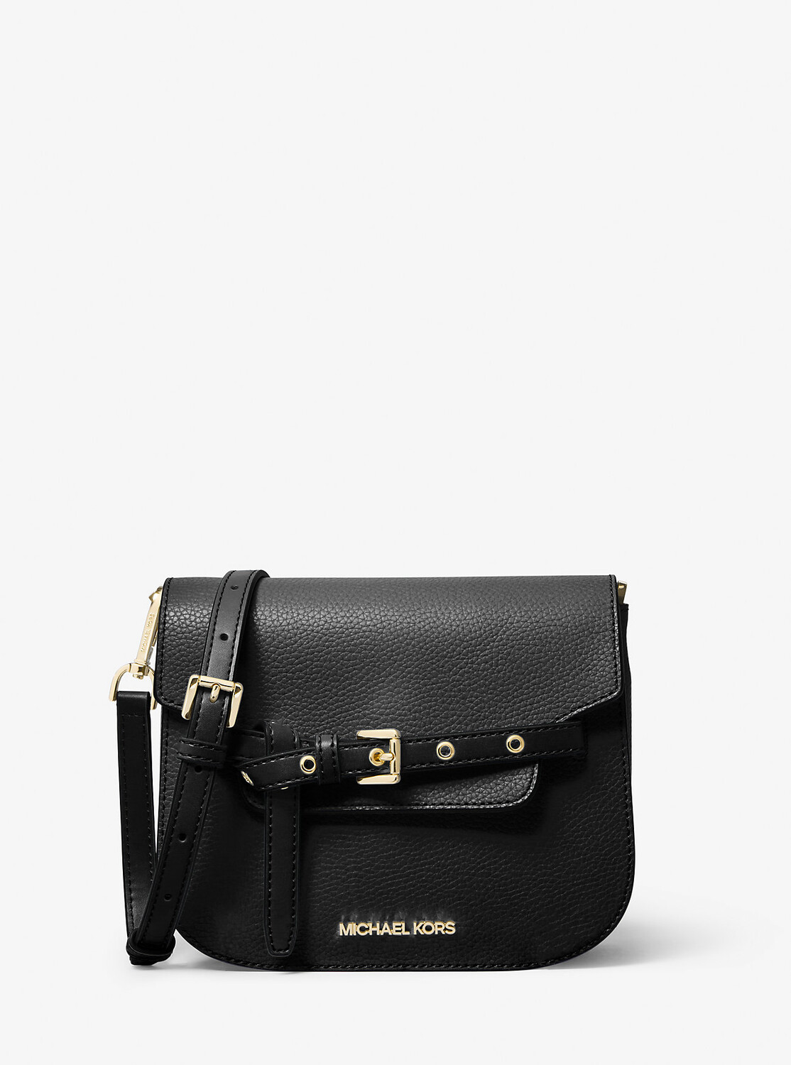 

Маленькая кожаная сумка через плечо Emilia Michael Kors, черный