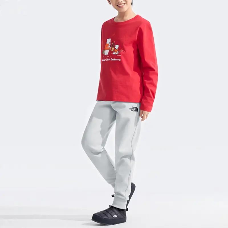 Детские вязаные спортивные штаны для детей 3-7 лет Starlight Gray THE NORTH FACE, светло-серый — фото 4
