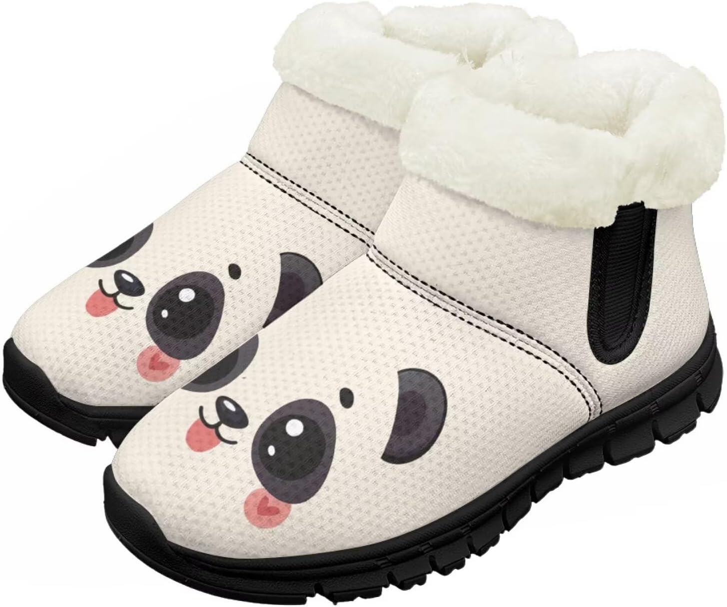 

Детские зимние ботинки для девочек и мальчиков, утепленные, с меховой подкладкой, водонепроницаемые, легкие, противоскользящие Chririnla, Cartoon Panda