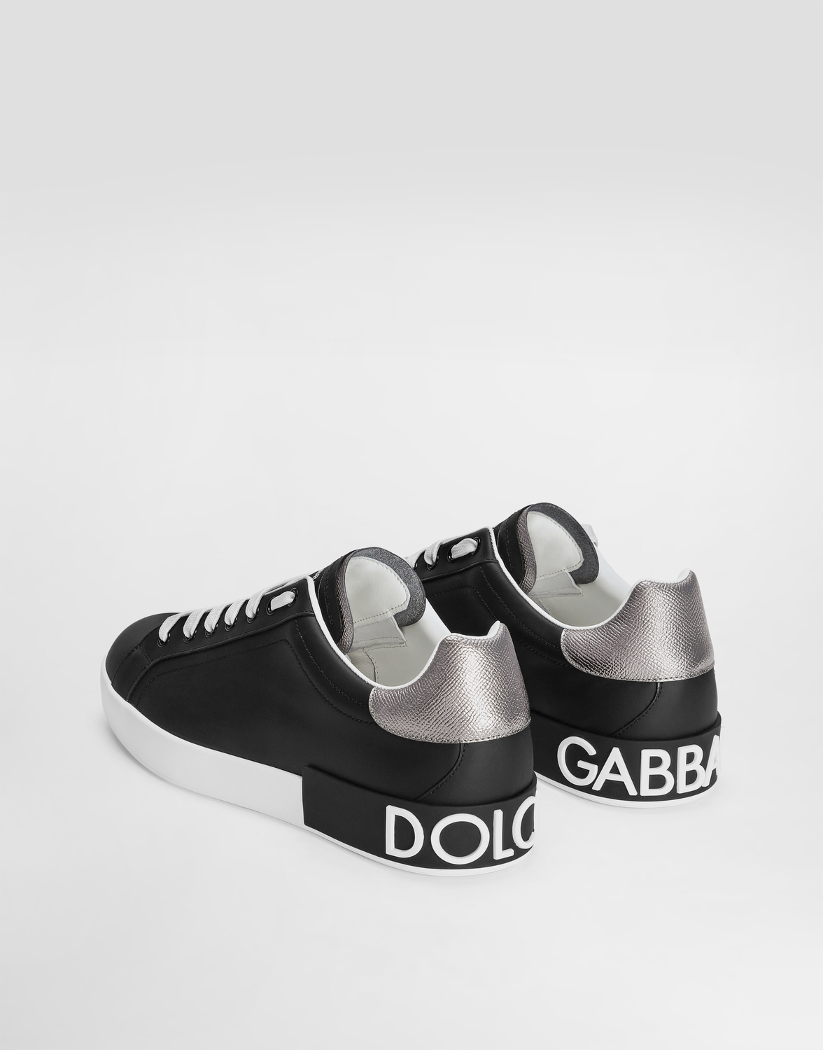 Кроссовки portofino из телячьей наппы Dolce & Gabbana, черный — фото 3