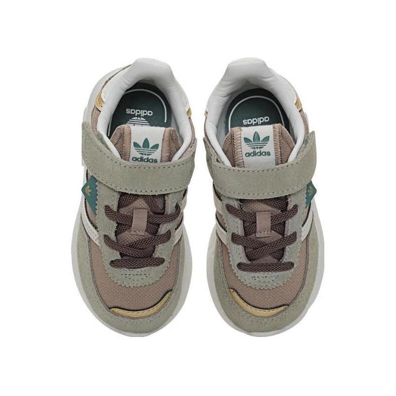 Ретро-кроссовки F2 для малышей Adidas Originals, коричневый — фото 3