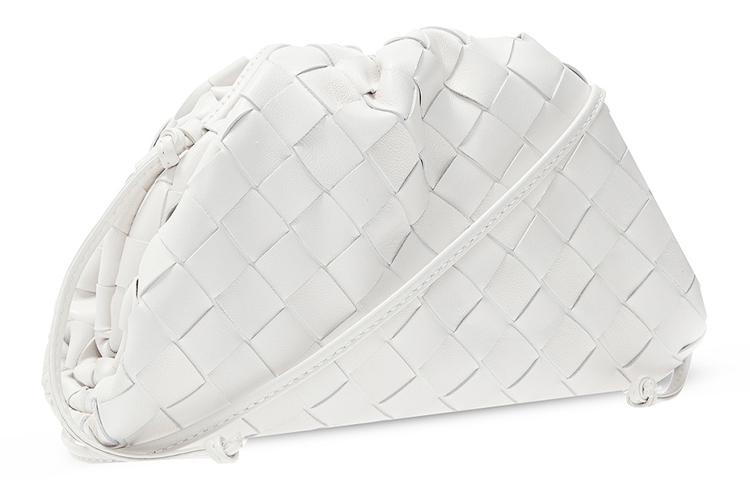 Сумка через плечо из телячьей кожи белая Bottega Veneta — фото 2