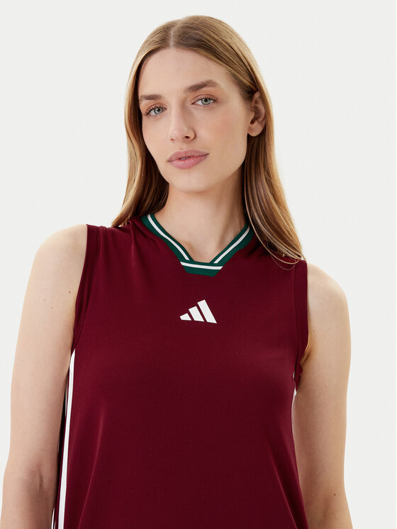 Повседневное платье regular fit Tiro Cut 3-Stripes Soft Mesh JX5160 Adidas, красный — фото 4