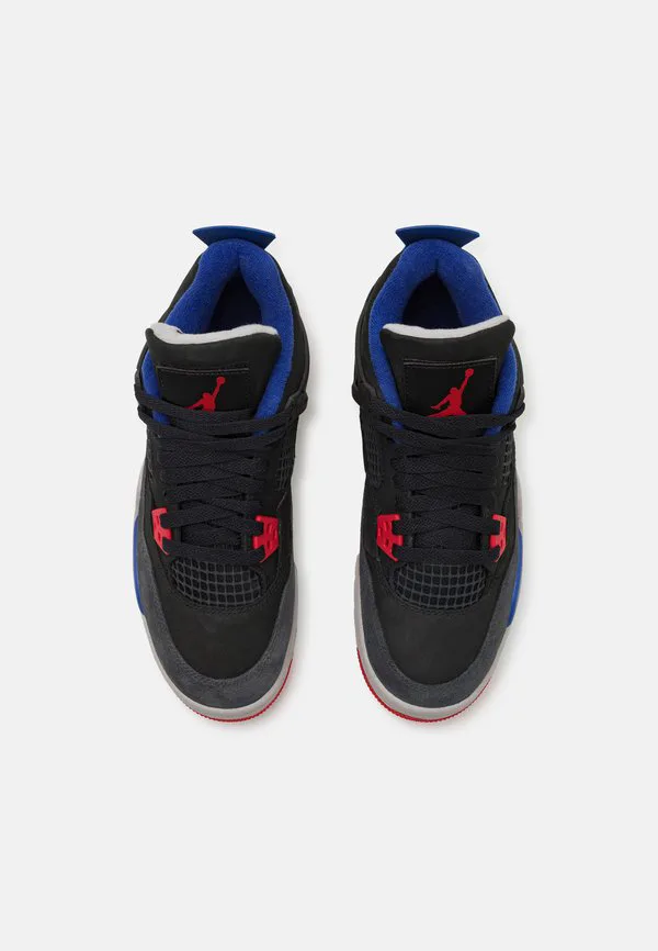 Кроссовки air jordan 4 retro унисекс Jordan, Black/Fire Red/Deep Royal Blue/Dark Smoke Grey/Tech Grey — фото 4
