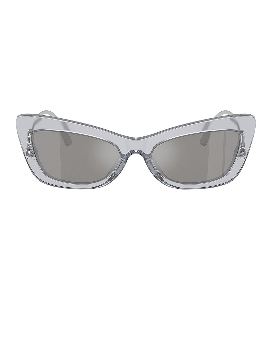 

Солнцезащитные очки «кошачий глаз» Dolce & Gabbana, цвет Transparent Silver