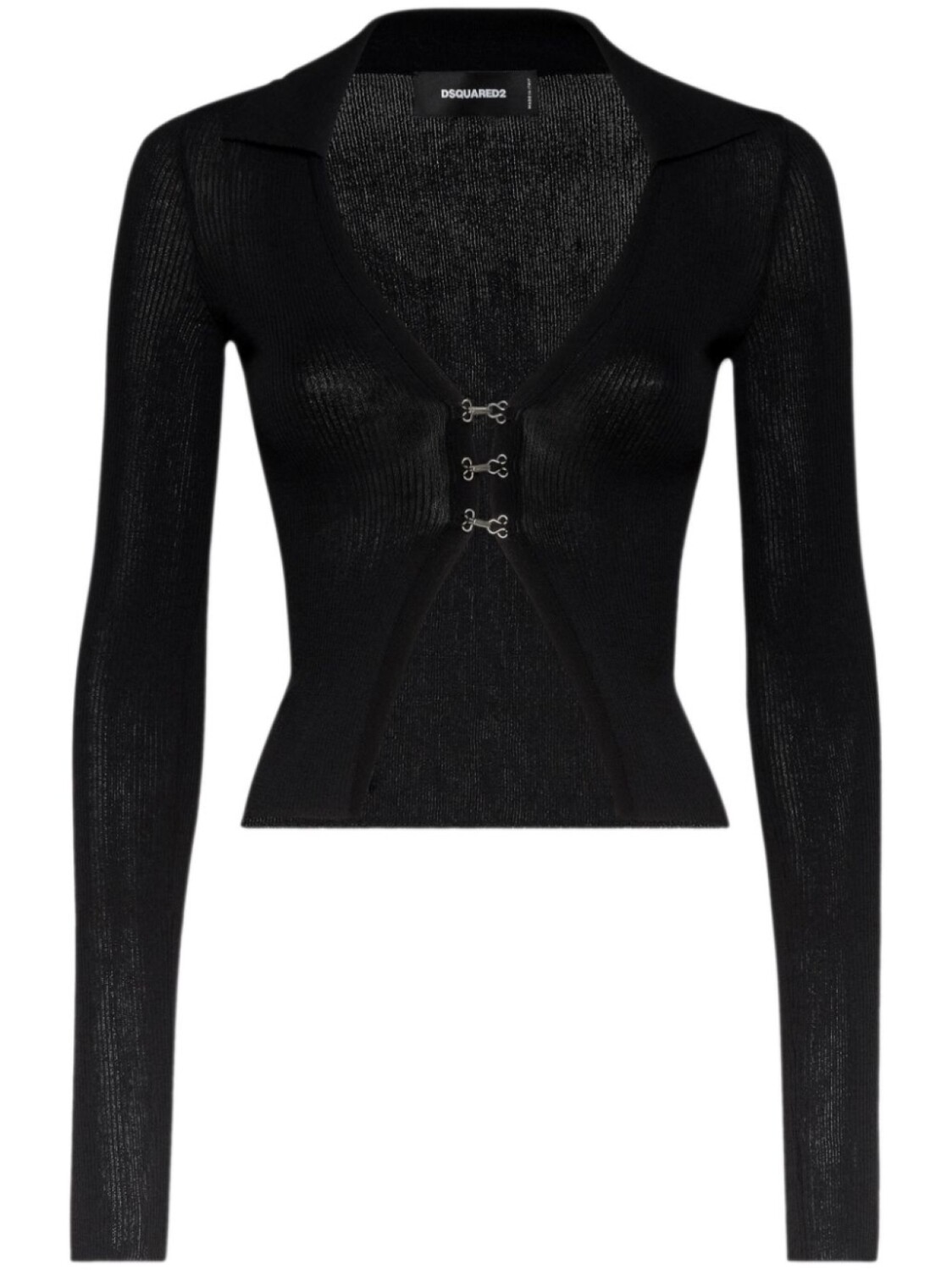 

DSQUARED2 кардиган в рубчик, черный