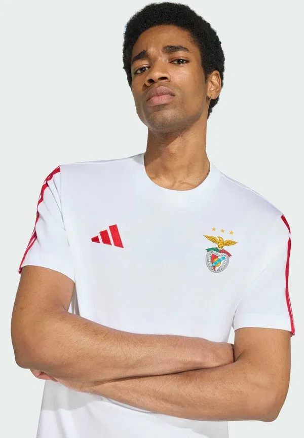 Футболка Adidas Performance Sl benfica dna t-shirt club wear, белый — фото 3