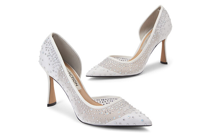 Свадебные туфли на высоком каблуке женские белые Charles&Keith — фото 3
