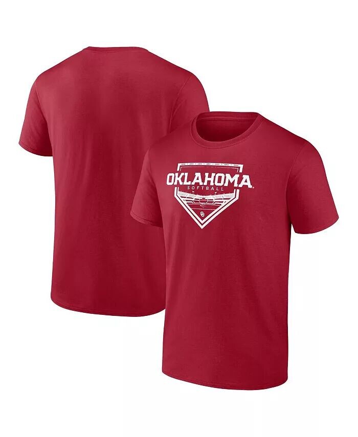 

Мужская футболка для софтболистов Crimson Oklahoma Early 2024 Fanatics, красный