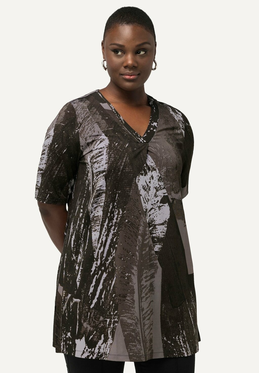 

Футболка с принтом FEATHER SHORT SLEEVE Ulla Popken, белый