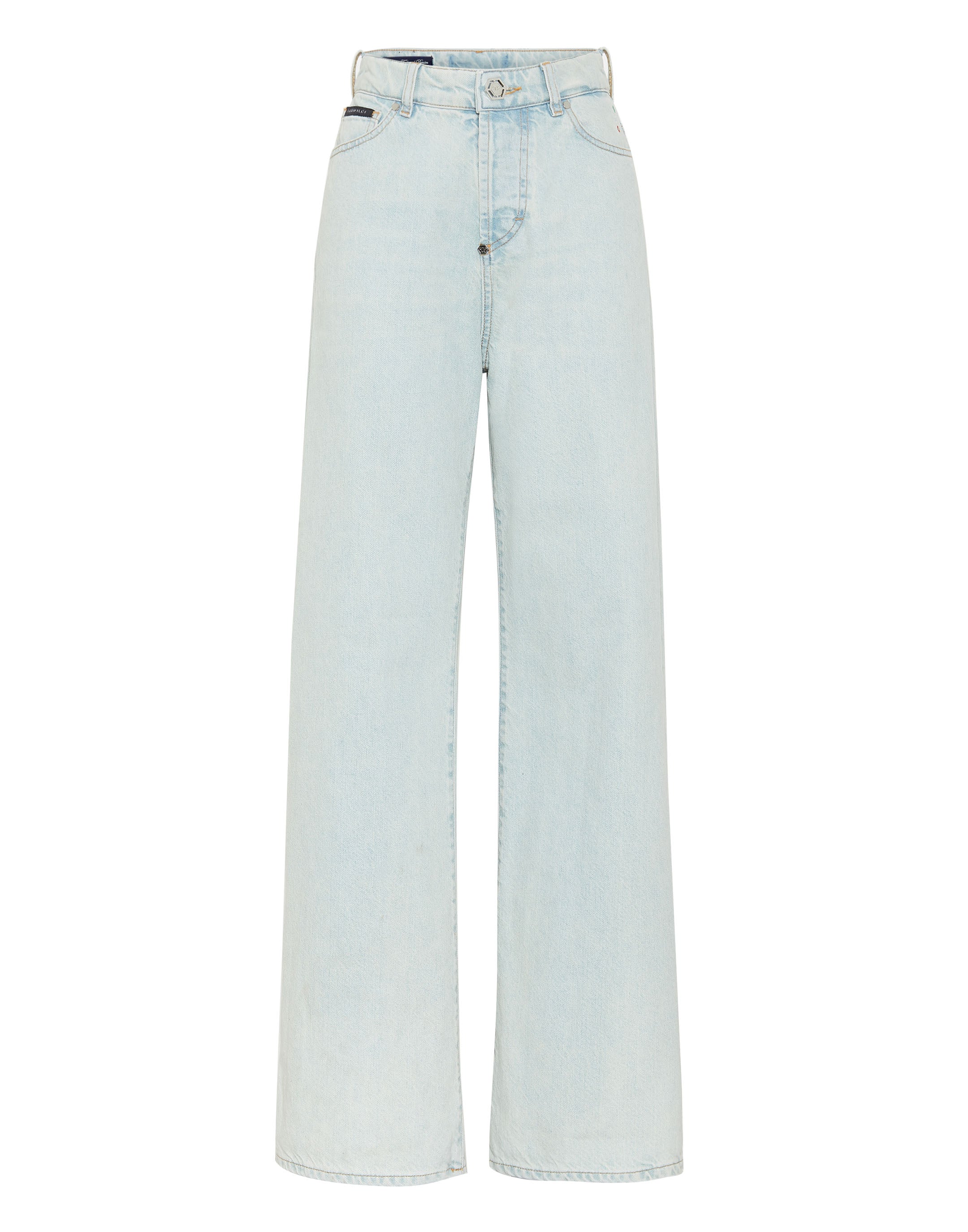 

Джинсовые брюки-скейтеры PHILIPP PLEIN, цвет meltingiceblue