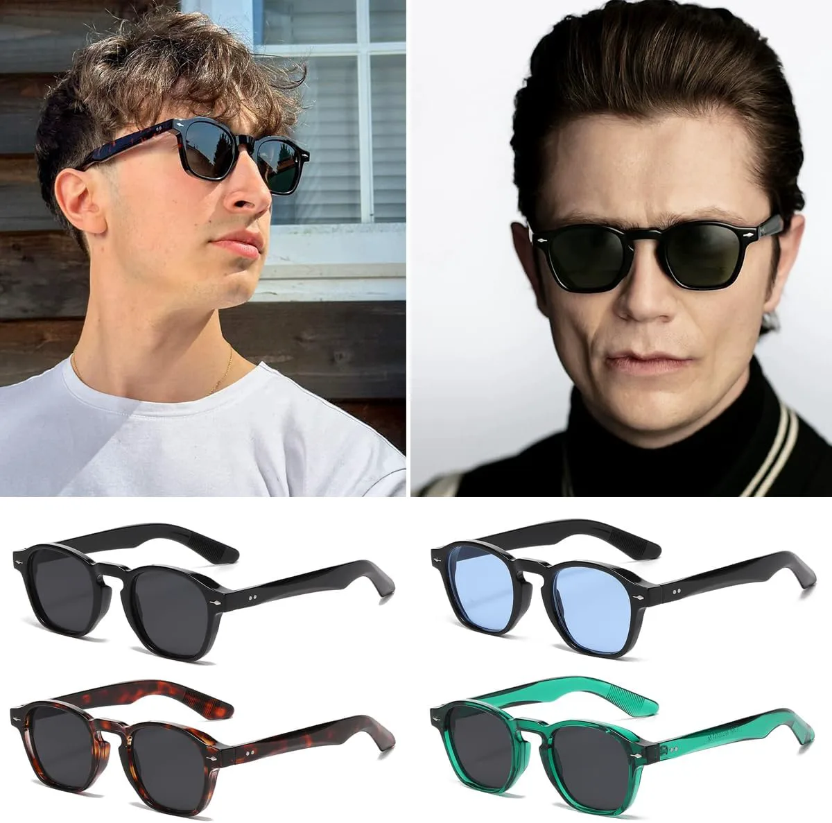 

Солнцезащитные очки NIDOVIX в стиле ретро, ​​круглые, для женщин и мужчин, мода 90-х, простые, маленькие, круглые, защита от УФ-излучения UV400, Tortoise/Grey