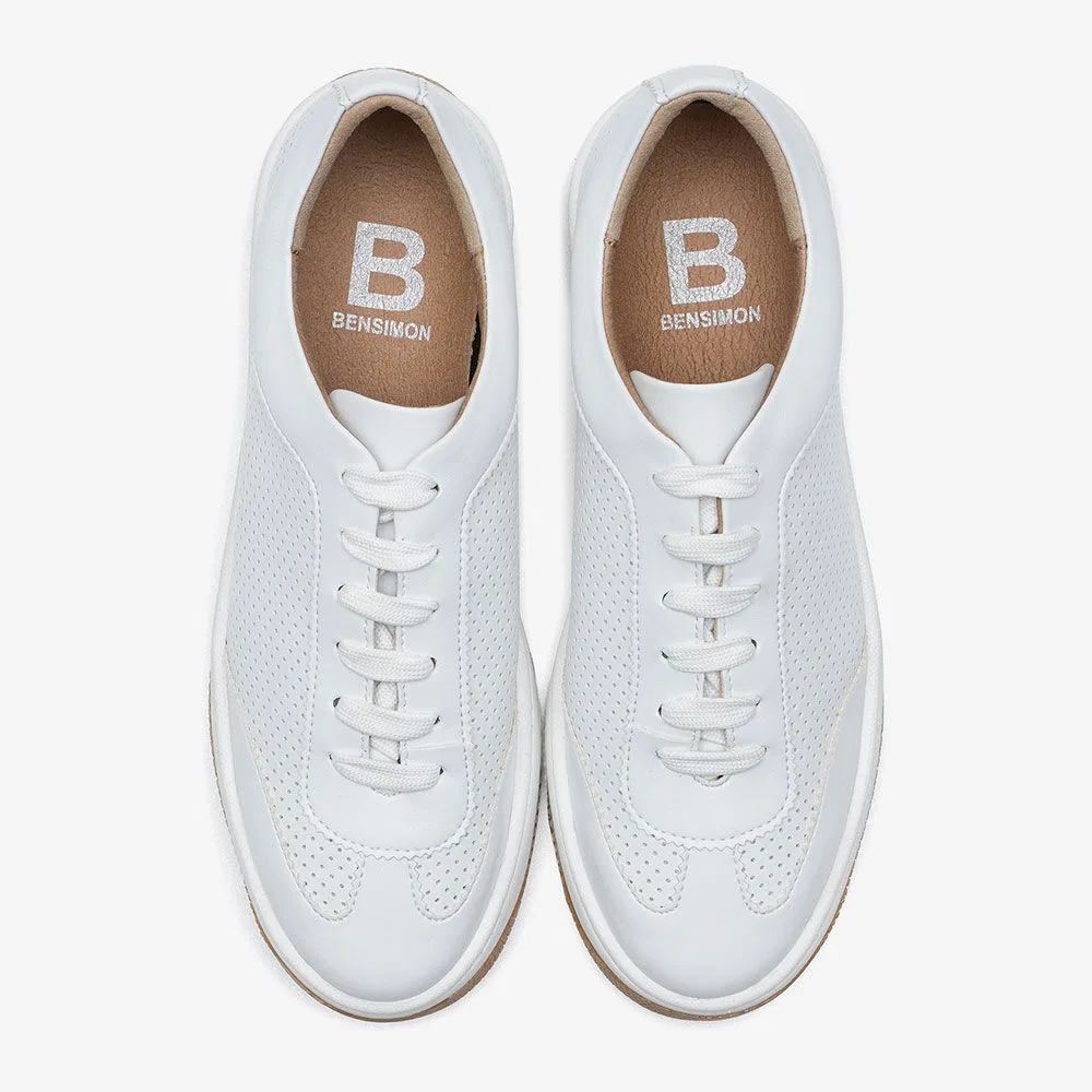 Мужские низкие винтажные кеды Limited Baskets белые от Bensimon — фото 3
