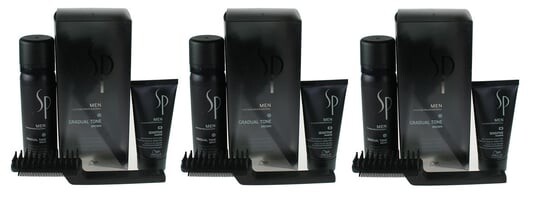 

Набор - пигментирующая пенка + шампунь + кисть x3 Wella, SP Men Gradual Tone Brown