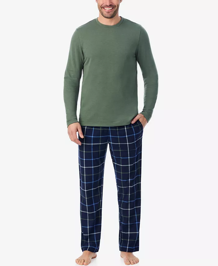 

Мужской уютный пижамный комплект с длинным рукавом Lodge Cuddl Duds, синий