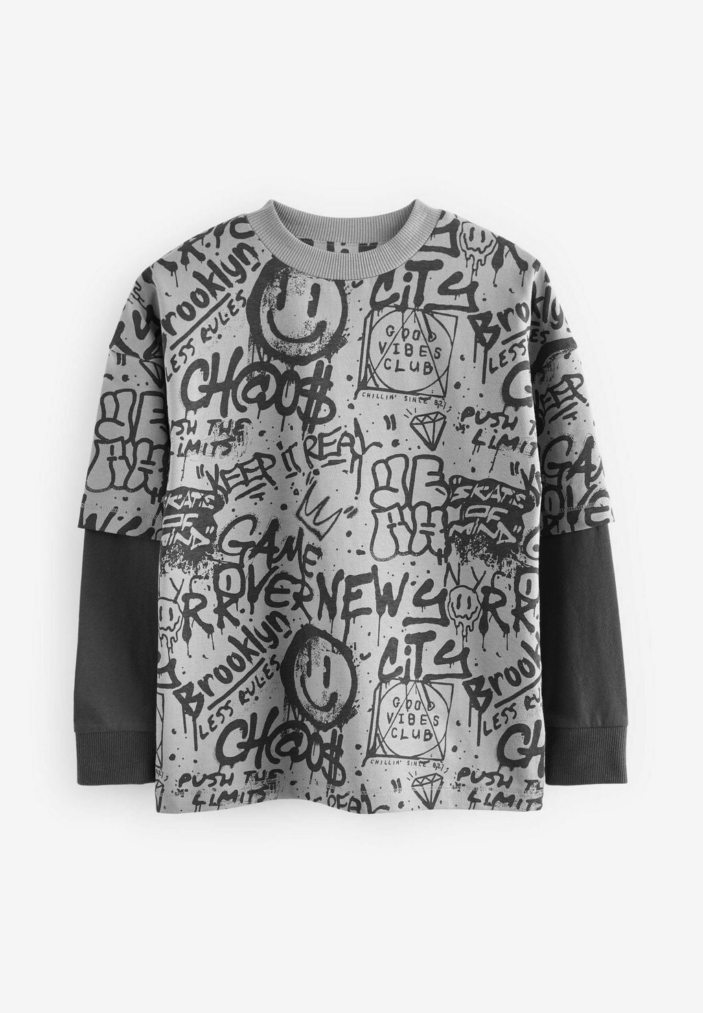 

Топ с длинными рукавами GRAPHIC THREE PACK-REGULAR FIT Next, синий