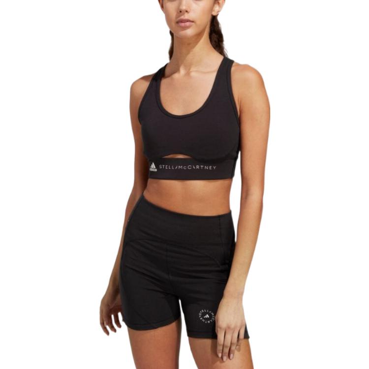 Бюстгальтер (WMNS) adidas Truestrength Medium Support Bra 'Black' — фото 3