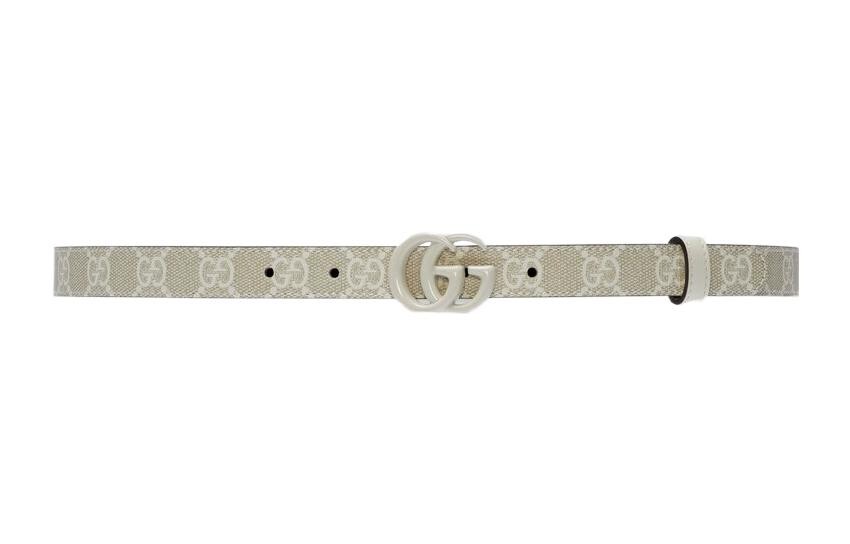 

GUCCI Женский кожаный ремень, Off-white