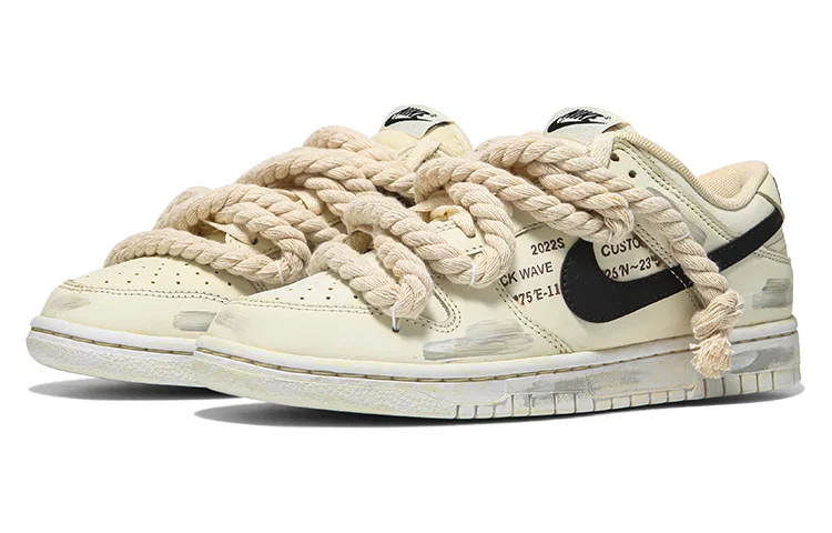Кроссовки скейтбординговые Nike Dunk Low Retro белый — фото 4