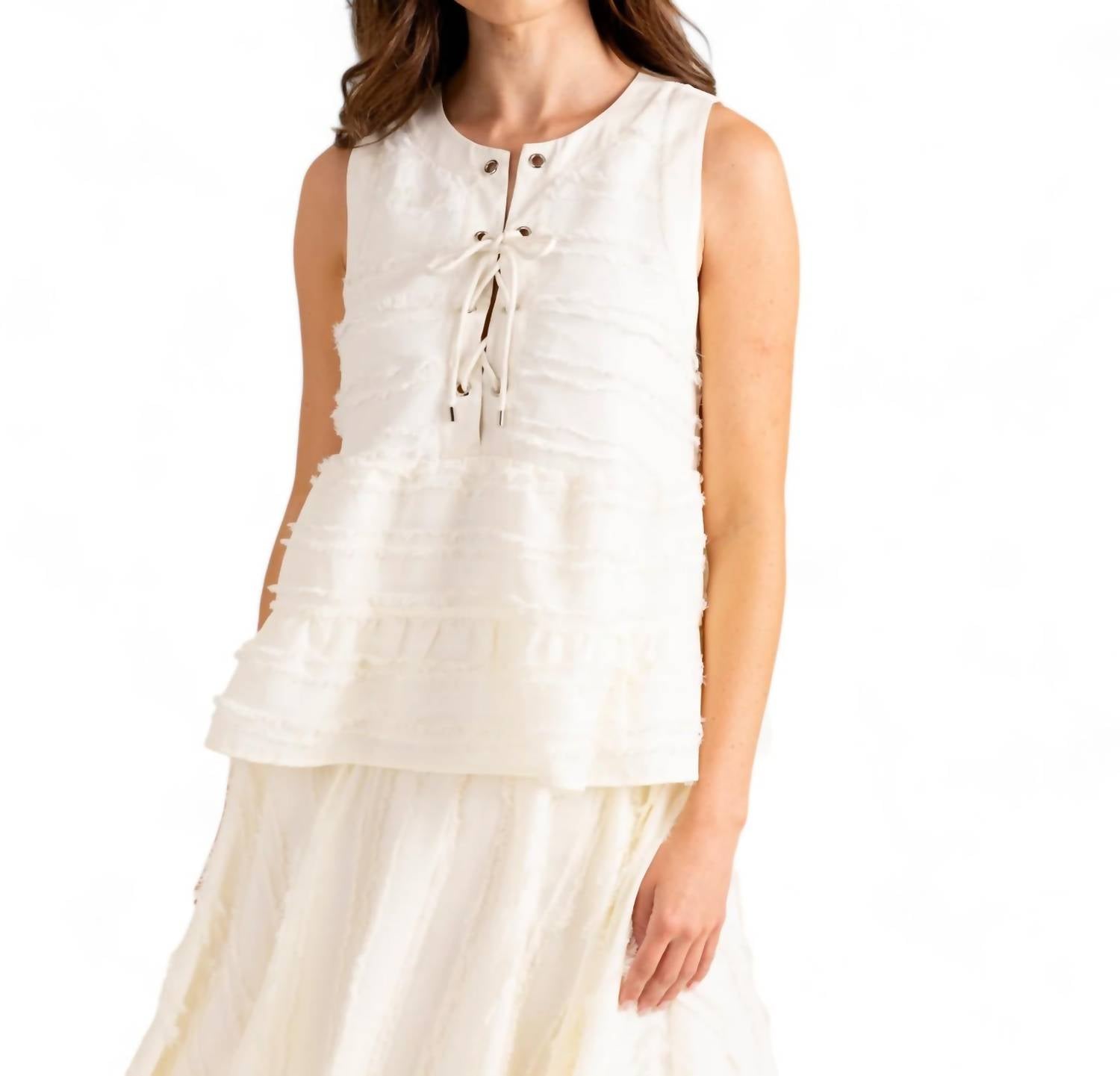 

Топ Jewel Tank Top In Bone S'edge