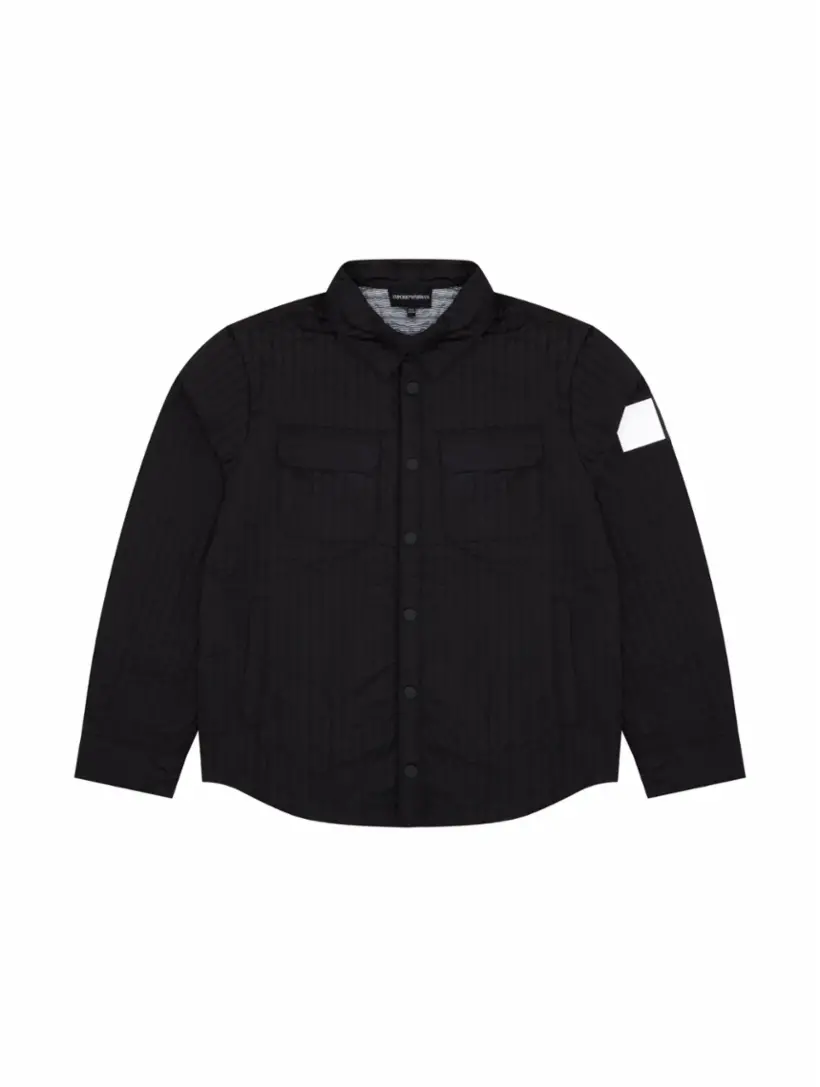 

Стеганая куртка с логотипом EMPORIO ARMANI, серый