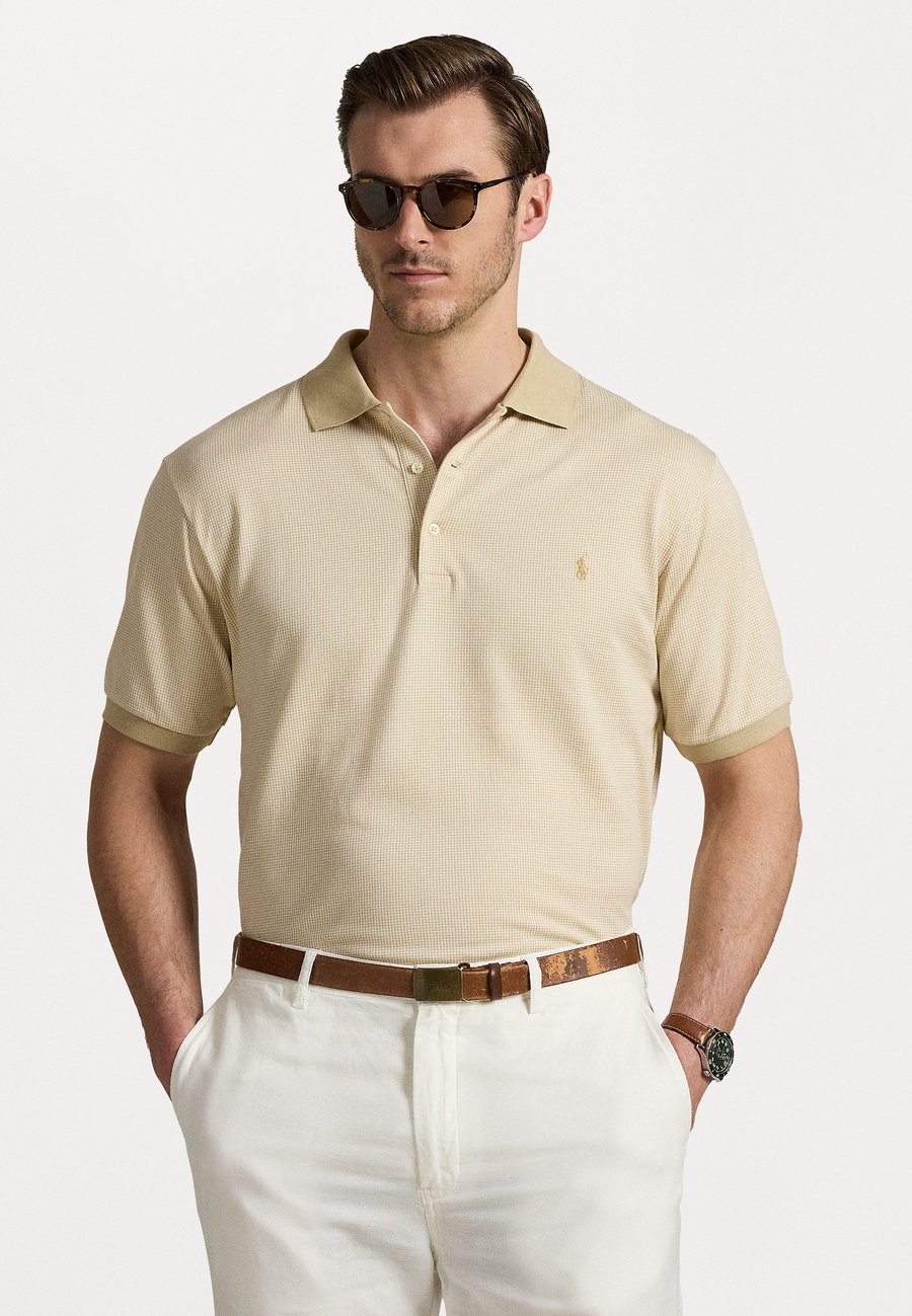 

Поло Polo Ralph Lauren Big & Tall HOUNDSTOOTH JERSEY POLO SHIRT, Sand Dune/White/Sand, Белый, Поло Polo Ralph Lauren Big & Tall HOUNDSTOOTH JERSEY POLO SHIRT, Sand Dune/White/Sand