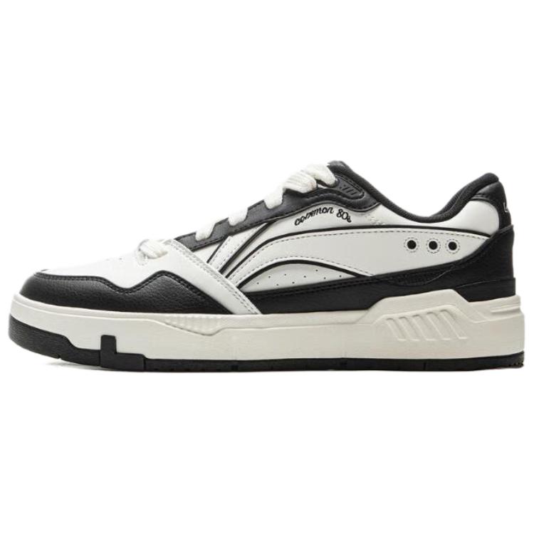 

LINING Кроссовки для скейтбординга Common 80s с низким верхом, противоскользящие, износостойкие, мужские, белые, черные