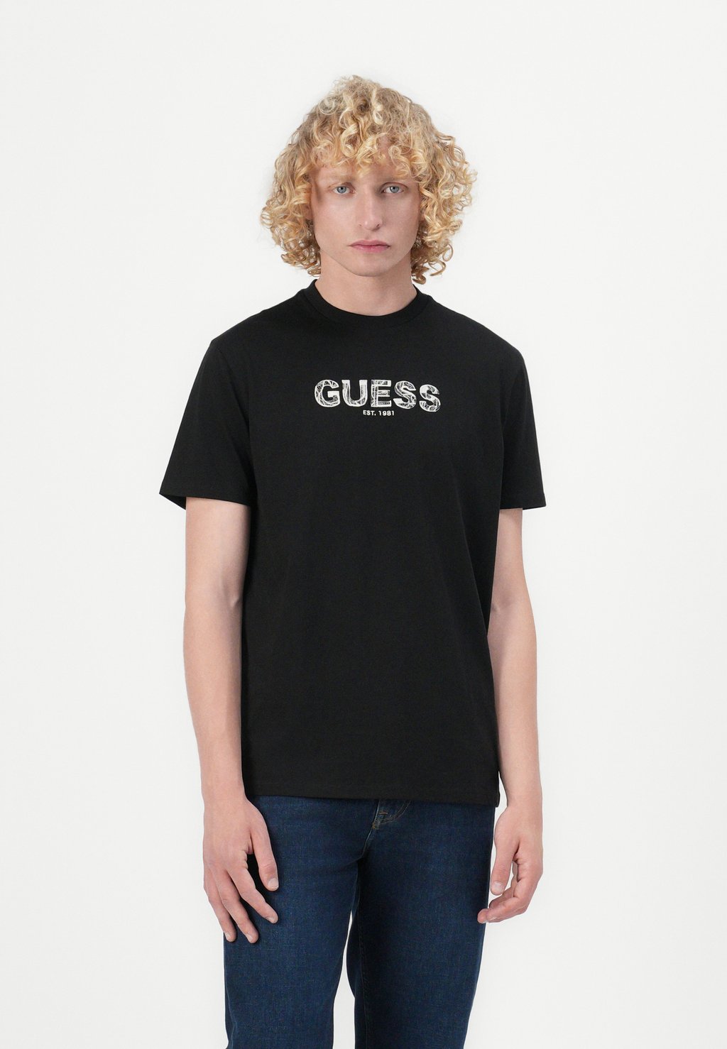 

Футболка с принтом EMBROIDERY LOGO Guess, черный