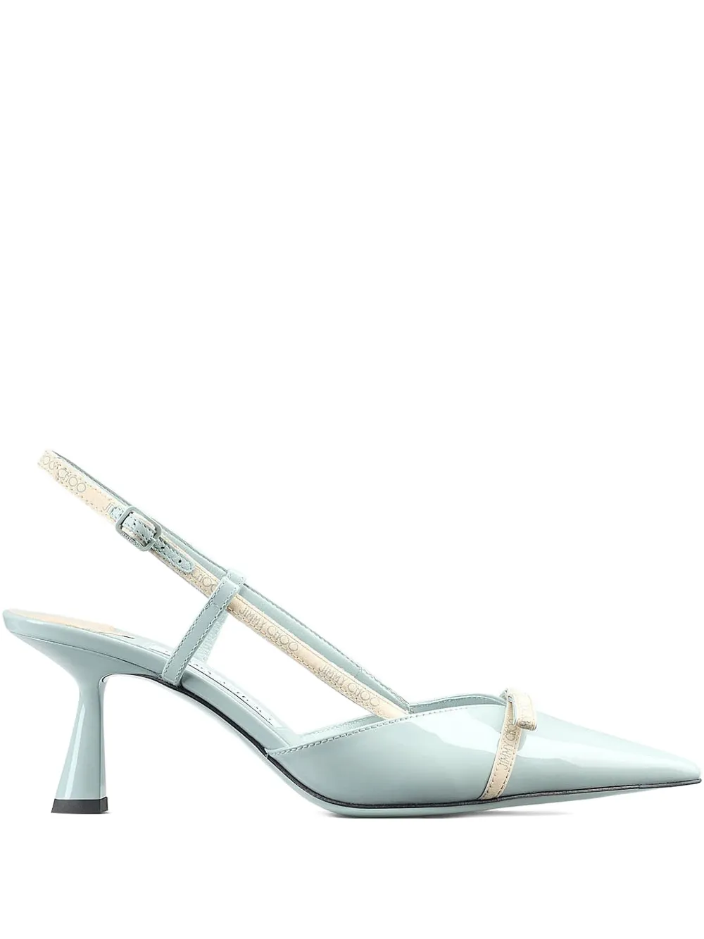 Туфли-лодочки из кожи с открытой пяткой JIMMY CHOO, синий