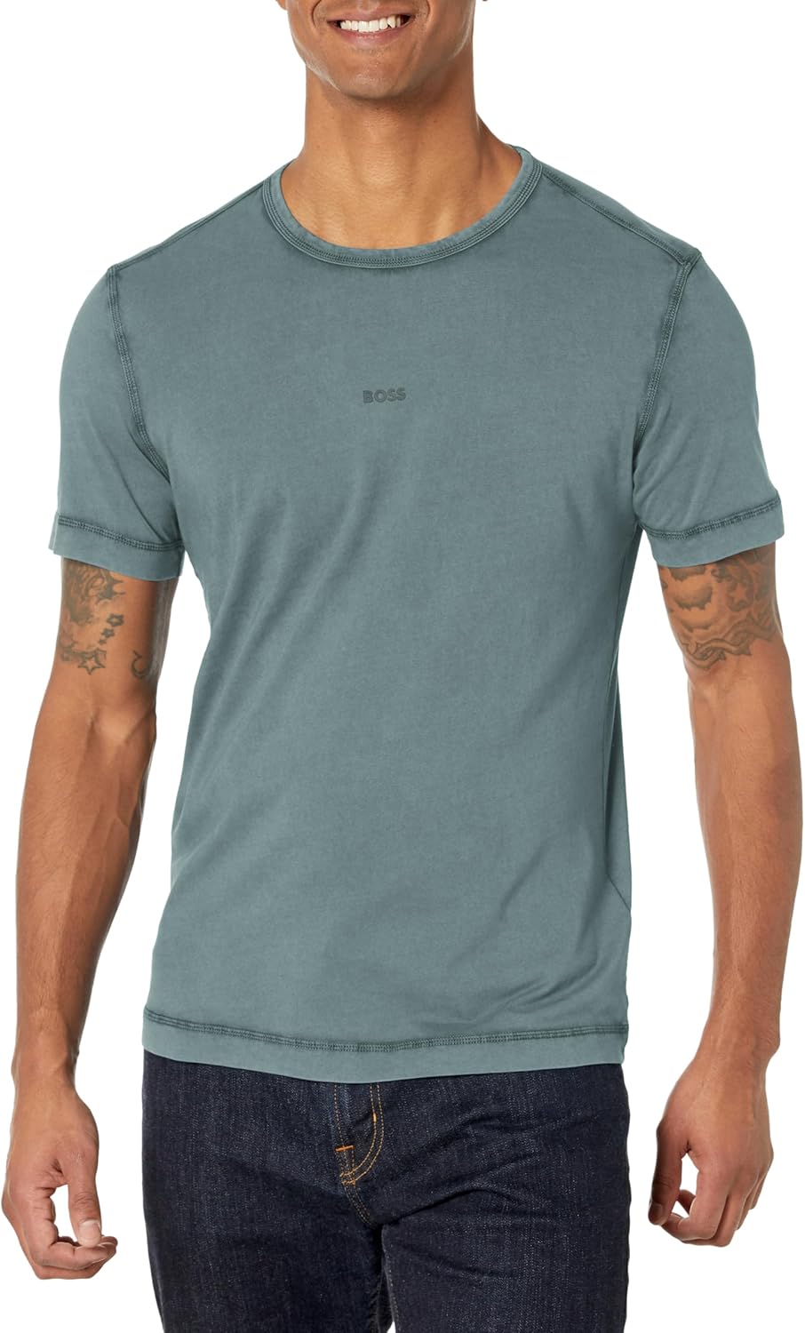 

Мужская хлопковая футболка BOSS с логотипом на груди, стандартного кроя, Goblin Green, Зеленый, Мужская хлопковая футболка BOSS с логотипом на груди, стандартного кроя, Goblin Green